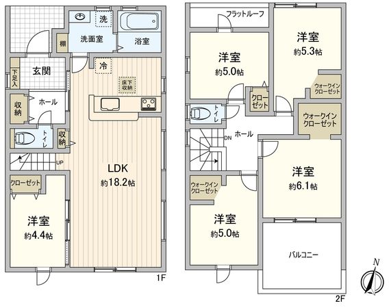 豊川市幸町 新築戸建3号棟 間取図(平面図) 豊川市幸町 新築戸建3号棟 間取図(平面図)