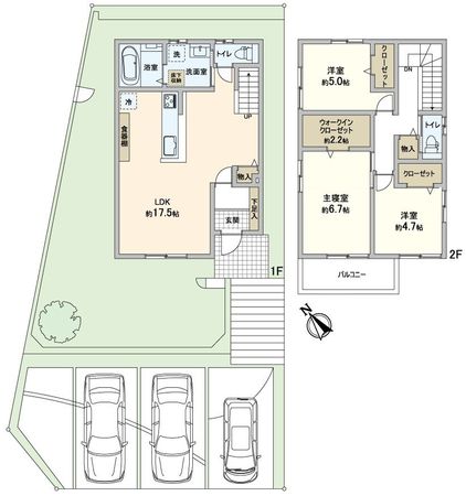 豊橋市南牛川一丁目 戸建 間取図(平面図) 間取図(平面図)