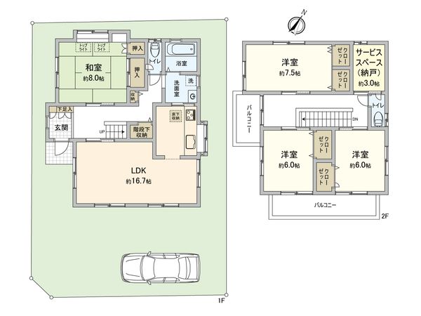 豊橋市春日町1丁目 戸建 間取図(平面図) 豊橋市春日町1丁目 戸建 間取図(平面図)