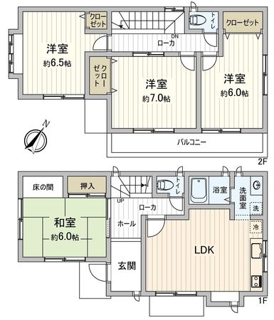 豊川市蔵子3丁目 戸建 間取図(平面図) 間取図(平面図)