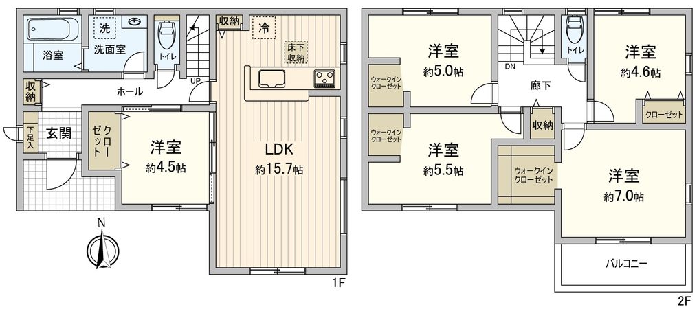 豊橋市高師町字西沢 新築戸建 間取図(平面図) 豊橋市高師町字西沢 新築戸建 間取図(平面図)