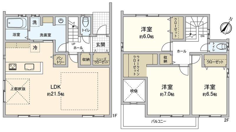 豊橋市三本木町字新三本木 新築戸建 間取図(平面図)