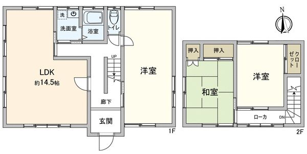 豊橋市西岩田6丁目 戸建 間取図(平面図) 豊橋市西岩田6丁目 戸建 間取図(平面図)