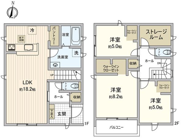 豊橋市佐藤2丁目 新築戸建3号棟 間取図(平面図)