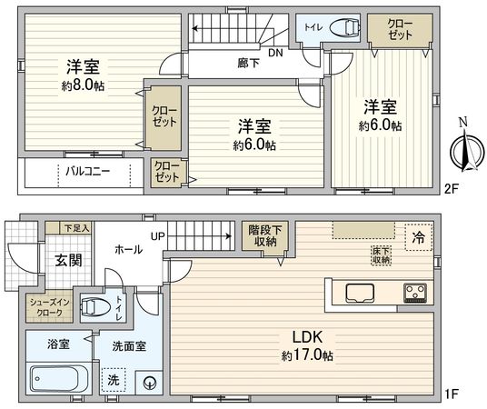 豊橋市三本木町字新三本木 新築戸建2号棟 間取図(平面図) 豊橋市三本木町字新三本木 新築戸建2号棟 間取図(平面図)