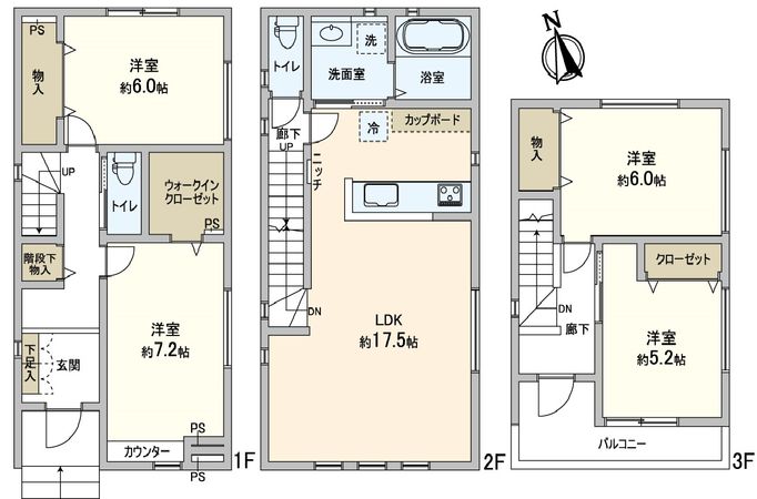 豊橋市野田町字野田 新築戸建1号棟 間取図(平面図) 豊橋市野田町字野田 新築戸建1号棟 間取図(平面図)