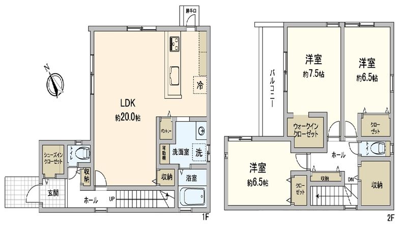 豊橋市東郷町 新築戸建2号棟 間取図(平面図) 豊橋市東郷町 新築戸建2号棟 間取図(平面図)