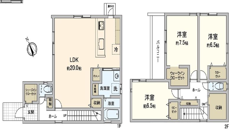 豊橋市東郷町 新築戸建2号棟 間取図(平面図) 豊橋市東郷町 新築戸建2号棟 間取図(平面図)