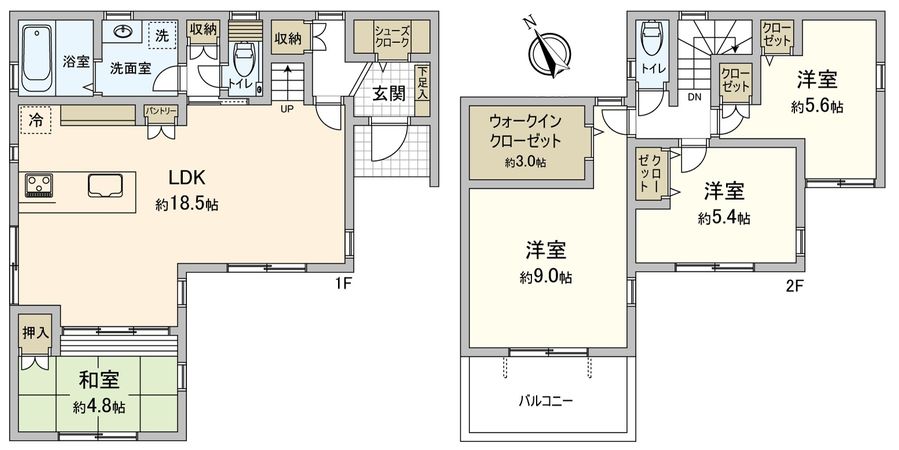 豊橋市柱一番町 新築戸建1号棟 間取図(平面図) 豊橋市柱一番町 新築戸建1号棟 間取図(平面図)