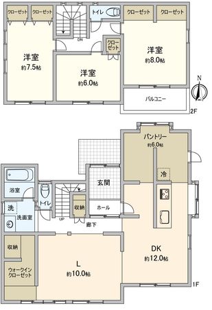 豊橋市富士見台6丁目 中古戸建 間取図(平面図)