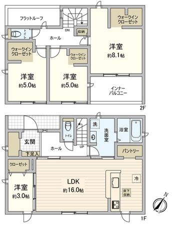 豊川市平井町西野地 新築戸建4号棟 間取図(平面図) 豊川市平井町西野地 新築戸建4号棟 間取図(平面図)