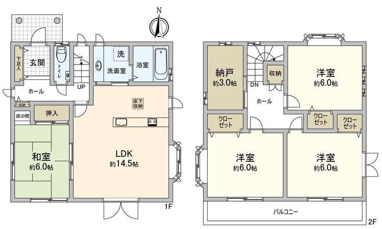 豊橋市西高師町字小谷 戸建 間取図(平面図) 豊橋市西高師町字小谷 戸建 間取図(平面図)