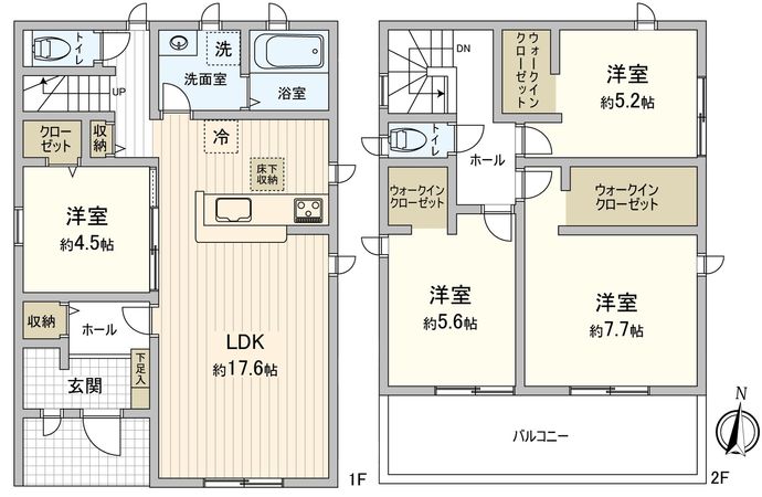 豊川市平尾町神田 新築戸建4号棟 間取図(平面図) 豊川市平尾町神田 新築戸建4号棟 間取図(平面図)
