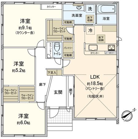 豊川市伊奈町佐脇原 新築戸建1号棟 間取図(平面図) 豊川市伊奈町佐脇原 新築戸建1号棟 間取図(平面図)