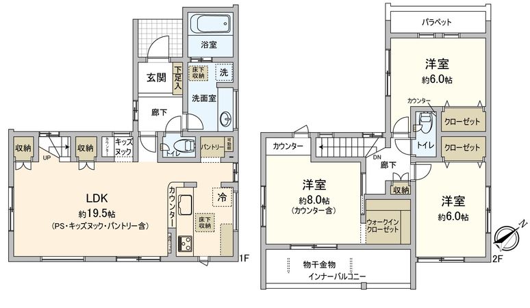 豊川市伊奈町佐脇原 新築戸建3号棟 間取図(平面図) 豊川市伊奈町佐脇原 新築戸建3号棟 間取図(平面図)