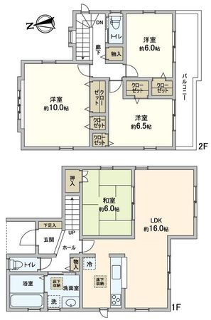 豊橋市上野町字新上野 戸建 間取図(平面図)