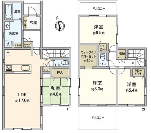 豊川市金屋本町3丁目 新築戸建3号棟 間取図(平面図) 豊川市金屋本町3丁目 新築戸建3号棟 間取図(平面図)