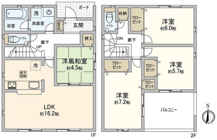 豊川市美園1丁目 新築戸建3号棟 間取図(平面図) 豊川市美園1丁目 新築戸建3号棟 間取図(平面図)