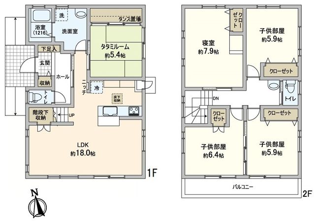 豊川市長沢町古城 戸建 間取図(平面図) 豊川市長沢町古城 戸建 間取図(平面図)