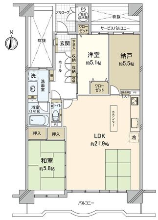 ダイヤパレス羽根井 西館 間取図(平面図) ダイヤパレス羽根井 西館 間取図(平面図)
