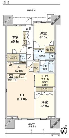 プラウドタワー豊橋 間取図(平面図)