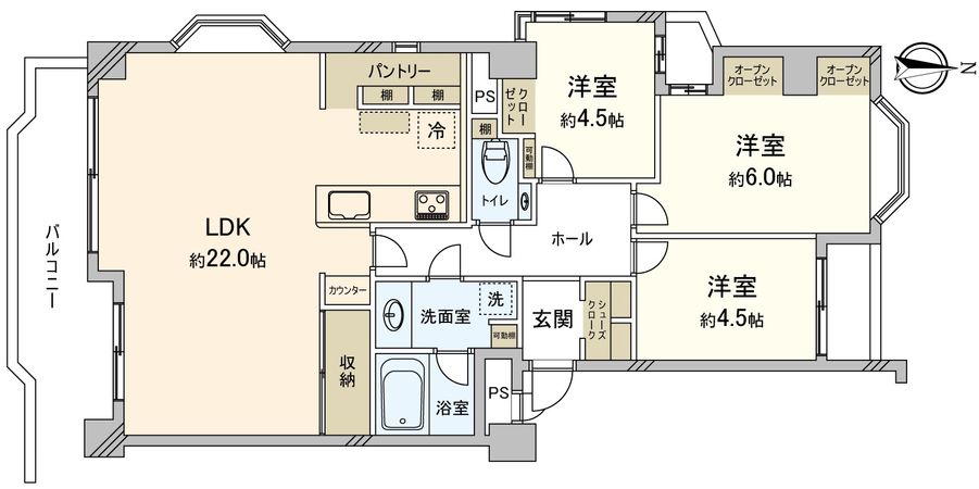 ライオンズマンション南栄 間取図(平面図) ライオンズマンション南栄 間取図(平面図)