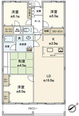 アーバンライフ中野Ⅰ 間取図(平面図) アーバンライフ中野Ⅰ 間取図(平面図)