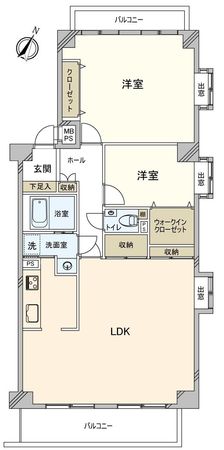 ライオンズマンション豊橋北山 B棟 間取図(平面図)
