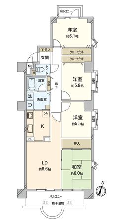 真栄マンション豊橋 間取図(平面図)
