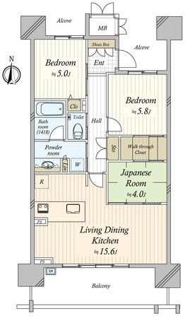 プレサンスロジェ豊橋大橋通CL 間取図(平面図) プレサンスロジェ豊橋大橋通CL 間取図(平面図)