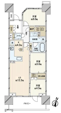 プラウドタワー豊橋 間取図(平面図) プラウドタワー豊橋 間取図(平面図)