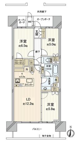 サンメゾン豊川稲荷サウス 間取図(平面図) サンメゾン豊川稲荷サウス 間取図(平面図)