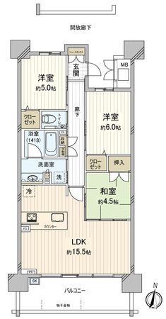 シティライフ羽根井 間取図(平面図)