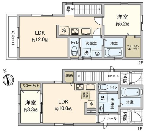 豊橋市西新町 戸建 間取図(平面図) 間取図(平面図)