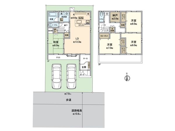 北区辻町5丁目 間取図(平面図) 間取図(平面図)