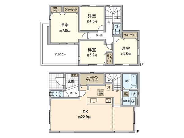 守山区小幡北 2号棟 間取図(平面図) 間取図(平面図)