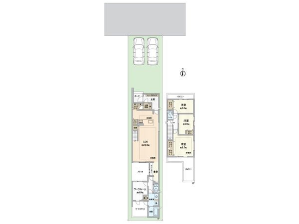 北区辻町3丁目 間取図(平面図)