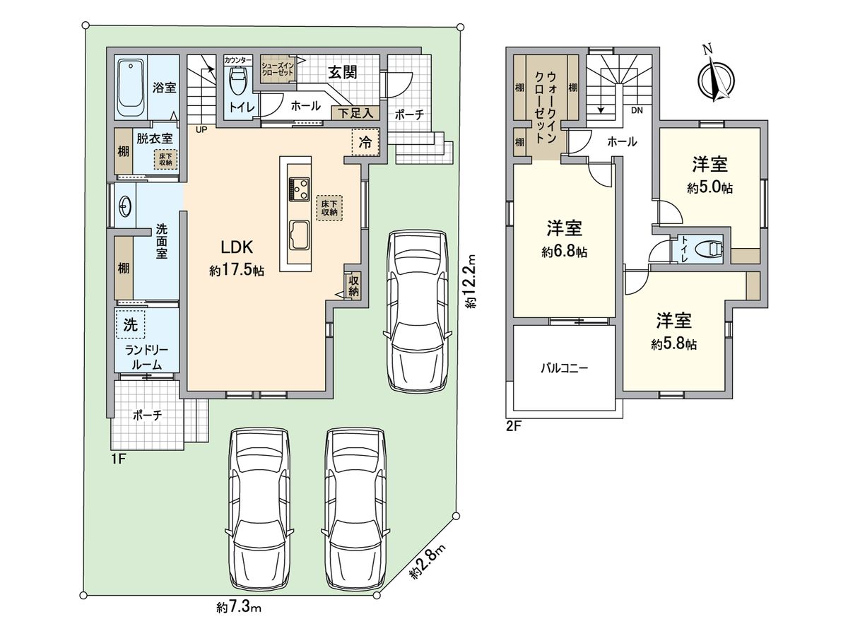 小牧市大字北外山字池上 間取図(平面図) 間取図(平面図)