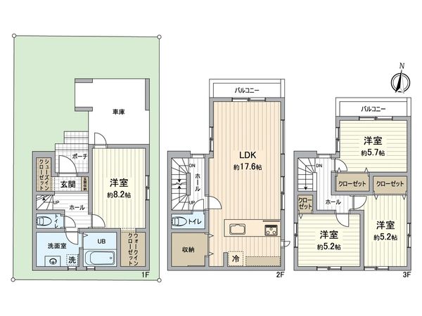 北区浪打町1丁目 間取図(平面図)