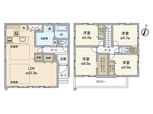 守山区茶臼前 間取図(平面図)