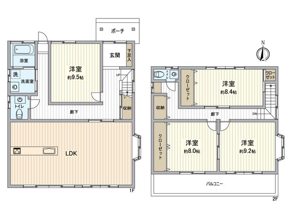 北区西味鋺1丁目 間取図(平面図) 北区西味鋺1丁目 間取図(平面図)