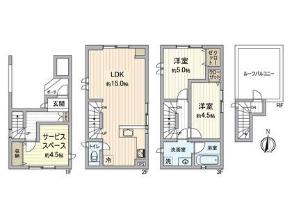 北区清水2丁目 間取図(平面図)
