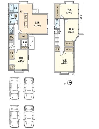 守山区瀬古東1丁目 間取図(平面図) 守山区瀬古東1丁目 間取図(平面図)