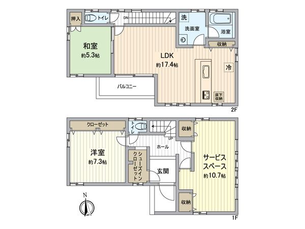 名古屋市守山区鳥神町 戸建 間取図(平面図) 名古屋市守山区鳥神町 戸建 間取図(平面図)