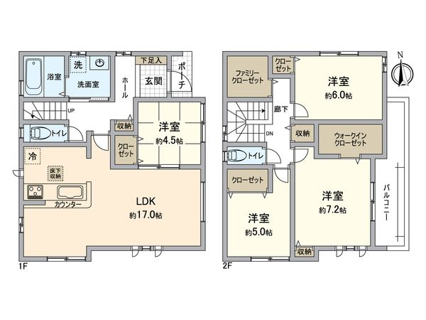 名古屋市守山区鳥羽見1丁目 新築戸建 4号棟 間取図(平面図) 名古屋市守山区鳥羽見1丁目 新築戸建 4号棟 間取図(平面図)