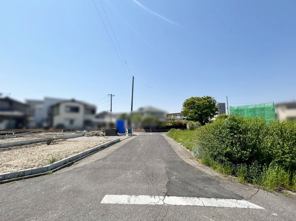 名古屋市守山区永森町 新築戸建 1号棟 前面道路含む外観 名古屋市守山区永森町 新築戸建 1号棟 前面道路含む外観