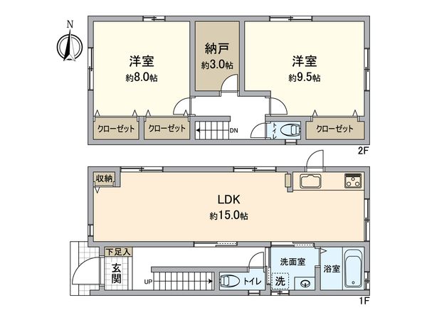 名古屋市北区杉栄町2丁目 間取図(平面図) 名古屋市北区杉栄町2丁目 間取図(平面図)