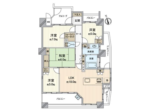 メリア 間取図(平面図) 間取図(平面図)