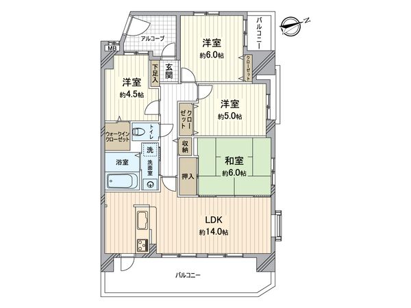 宝マンション新守山スクエア 間取図(平面図) 間取図(平面図)