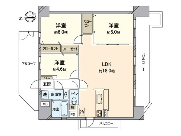 宝マンション新守山第7 間取図(平面図) 宝マンション新守山第7 間取図(平面図)